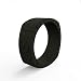 QALO Men's Black Compass Silicone Ring, Size 9