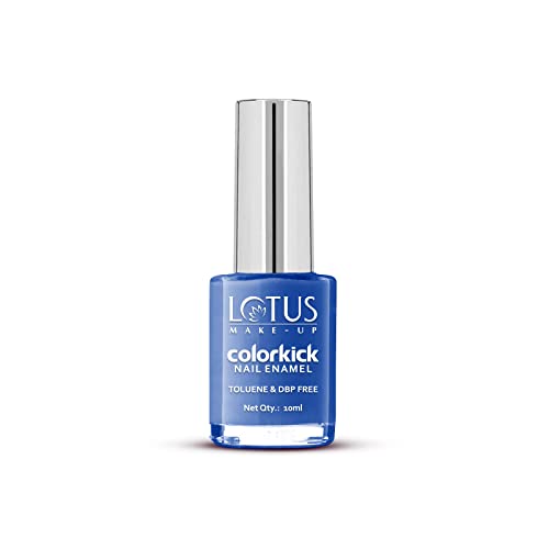 Image of Lotus Make-Up Colorkick Nail Enamel - Indigo 74 | Chip Resistant | Glossy Finish | 10ml