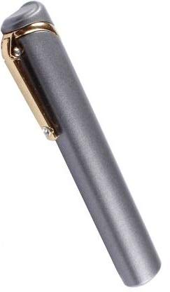 VAGMI Slim Metal Pen Shape clip Refillable Gas/Cigarette Lighter (Gray)