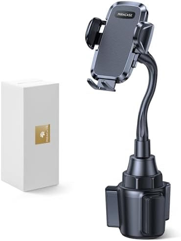 Miracase Cup Holder Phone Mount - Universal Gooseneck Adjustable Car Cell Phone Mount for iPhone, Samsung, Google and All 4.0-7.2 inches Smartphones