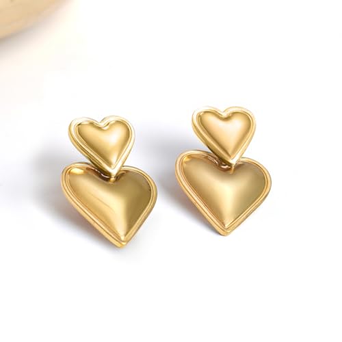 Image of Rubans Demi Fine Stainless Steel Drop Earrings Daily Gift for Women & Girls