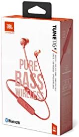JBL Tune 115bt Wireless Bluetooth Earphone In Ear[Coral]