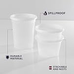 Deli Food Storage Containers With Lids - [48 Sets] - (8, 16, 32 Oz) - Plastic Deli Containers Variaty Pack - Soup Containers With Airtight Lids - Microwave, Freezer & Dishwasher Safe