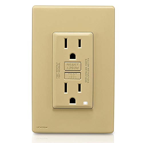 Image of Leviton RGF15-WG Renu Self-Test Tamper Proof GFCI Socket, 15 Amp, Whispering Wheat