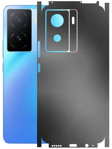 Image of AtOdds - Full Body Back Screen Guard Protector Film - Lamination Wrap Skin Sticker Compatible with IQOO Z7 (5G) | Scratchproof Matte Finish (Metallic Grey)