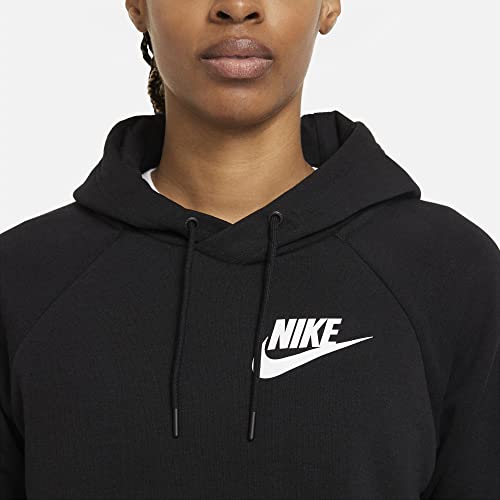 Nike Womens Nsw Sportswear Rally Hoodie (Black/White, Small) #TOP2