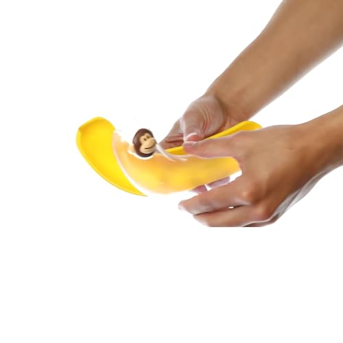 Joie Monkey Banana Pod Storage Container – Durable Banana Holder for Lunch Boxes & Travel, BPA-Free & Dishwasher Safe, Yellow