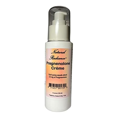 Natural Radiance Pregnenolone (Bioidentical) Crème 4 oz. Bottle (120 ml) Beneficial for slowing Down The Aging Process. Fragrance-Free and Soy-Free Cover