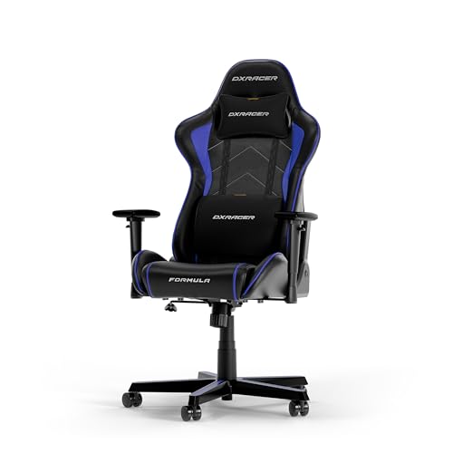 DXRacer FORMULA L Nero & Indigo PVC Pelle La Sedia da Gaming Originale