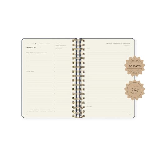 Full Focus Planner - Planejador Diário 2020 - Azul Marinho - Couro - Capa Dura