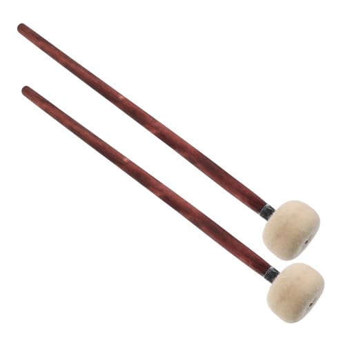 Par de baquetas de percusión de madera con cabeza de fieltro miniatura 1