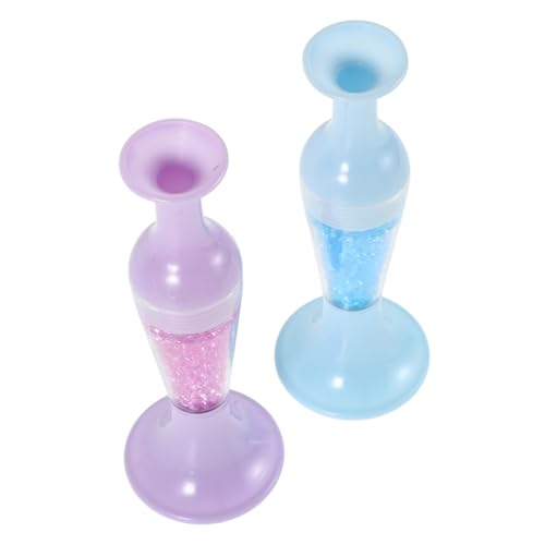 LRXIYODE 2個 ダイヤモンドドリルペン 透明花瓶形状 ネイルアート 刺繍用 精密ポイントドリルツール ファッション装飾付き