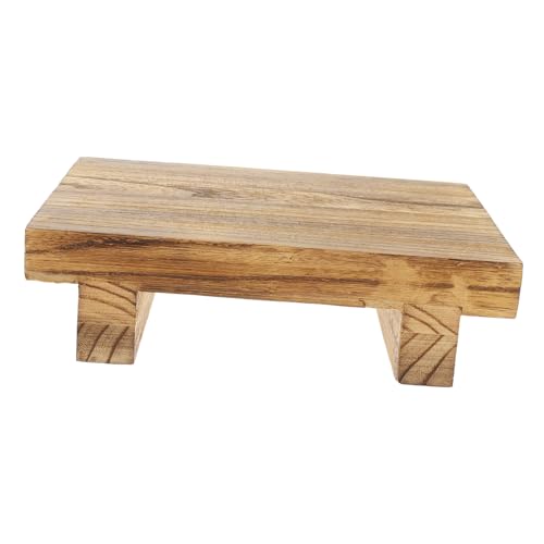 DOITOOL Retro Wooden Stool Small Footstool Storage Bracket Easy Clean Home Decor Stool for Boys and Girls