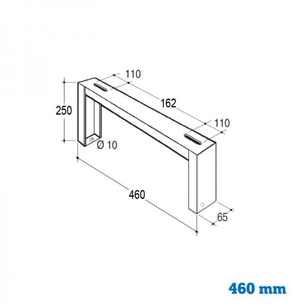 Juego soporte nivelable 460 mm Altura 250