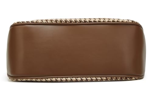 Bolso cruzado tejido para mujer, estilo cuadros, casual y grande, para trabajo o uso diario miniatura 5
