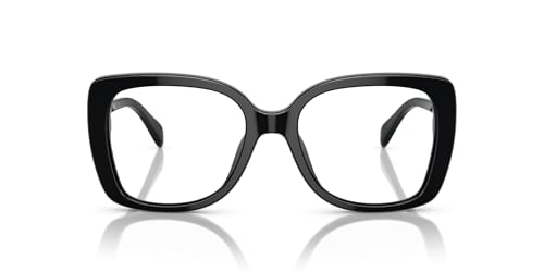 Michael Kors MK4104U Perth Universal Fit Prescription Eyewear Frames, Black/Demo Lens, 53 mm
