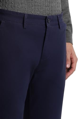 Image of Peter England Men's Regular Fit Mid Rise Pants