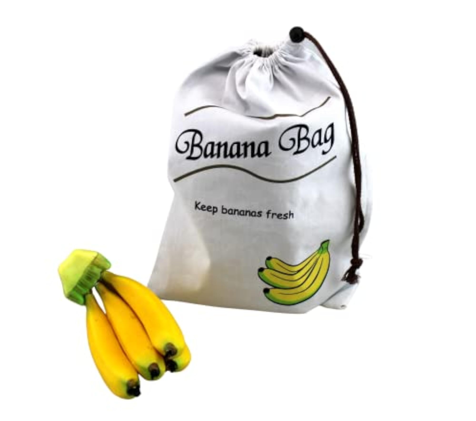 Banana Storage Drawstring Bag with Side Zipper