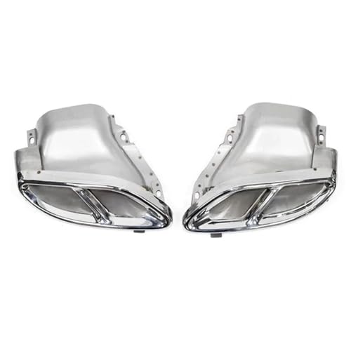 Embouts de queue d'échappement W205 finition argentée haut de gamme pour lèvre arrière AMG