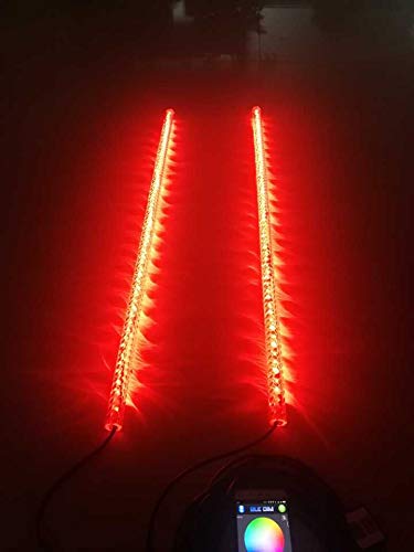 Sando Tech 2PCS Flexible 4ft Brightest Dream Chase Million Colors Shift LED Whip Lights Spiral Tube Bluetooth APP Controlled