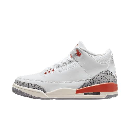 NIKE Air Jordan 3 Retro Women's Shoes (CK9246-121, White/Sail/Cement Grey/Cosmic Clay) Size 7.5