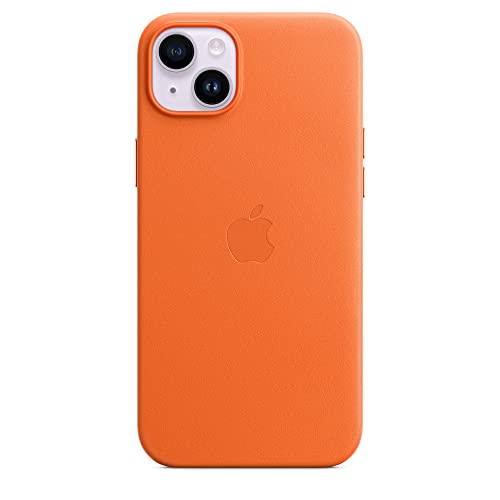 Image of Apple iPhone 14 Plus Leather Case with MagSafe - Orange