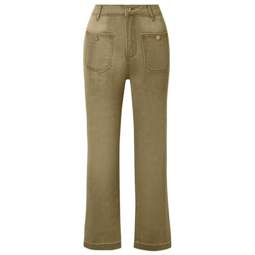 uhnmki Oprah's Favorite - Tummy Control Sailor Wide Leg Trouser, Chiccurva Jeans, Wide Leg Cropped Denim Pants4