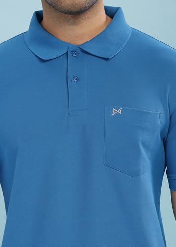 Image of Force NXT Polo Neck T-Shirt for Men Pack of 1 | Regular Fit T-Shirt for Men | Premium Super Combed Rich Cotton Polo Shirt | Men's Ultra Soft Half Sleeve T-Shirt