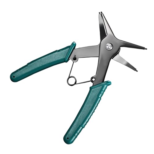 Alicates de anillo de seguridad 2 en 1 para interior y exterior, alicates de anillo de seguridad rectos para removedor de anillos