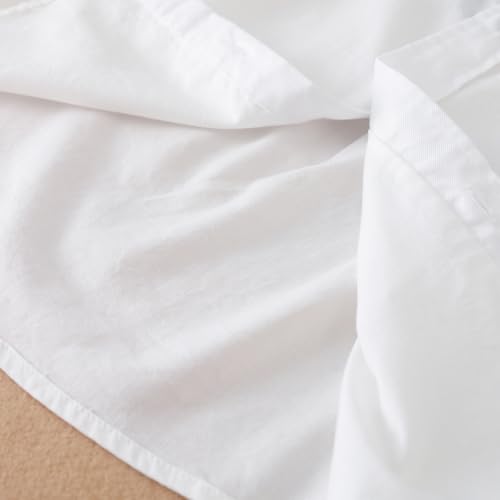 Classic White Button-Down Shirt, Long Sleeve, Cotton Blend, Collared4