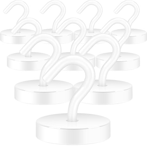 Image of Neosmuk Magnetic Hooks Steel Tube Design for Cruise,100lb+ White,10 Pack