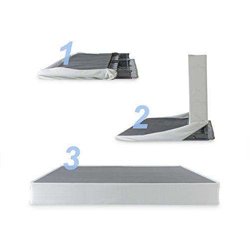 image for ZINUS No Assembly Metal Box Spring / 9 Inch White Mattress Foundation 