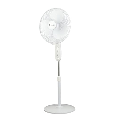 Image of SINGER Brissa 31 High Air Delivery Pedestal Fan | 60W Power Saving | 100% Copper Motor | 75 CMM Air Flow | Silent Operation | Adjustable Height | 2 Years Warranty | ISI Certified