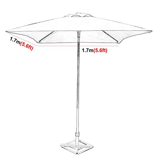 Sombrilla cuadrada roja de 1.5m ideal para crear sombra en balcones pequeños 3