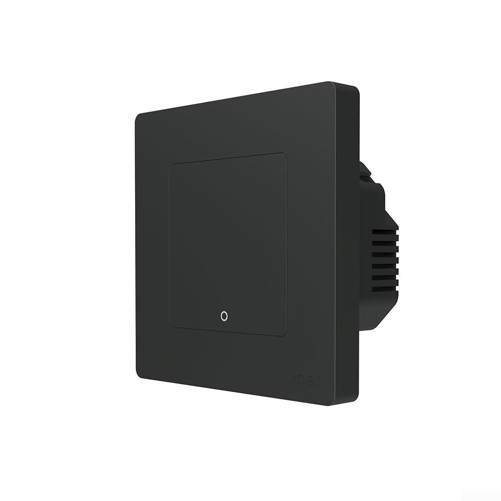 Interruptor de luz Inteligente Soporte de Pared para Moes con botón táctil para Tuya para ZigBee Star Ring Series para Control Remoto RF para iluminación del hogar (1 módulo Negro)