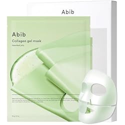 Abib Vegan Collagen Gel Mask Heartleaf Jelly 4 Sheets (Soothing) I Korean Vegan Collagen, Cooling Calming Hyaluronic Acid Hydrogel Face Mask Skin Care