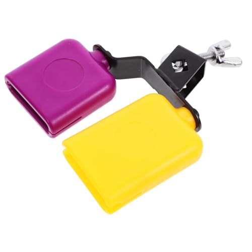 HEMOTON Block Drum Accessory Cowbell High Low Tone Portable Musical Instrument
