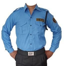 GEUMA EXPORTS Men's Security Guard Shirt with Label and Acce...