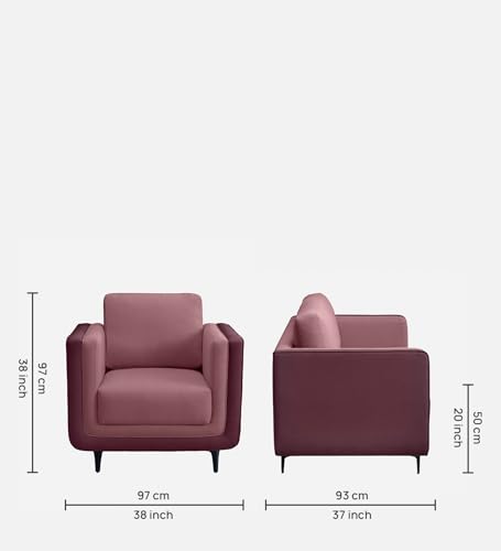 Image of Sleepyhead Mojo - 1 Seater Dual Tone Luxury Sofa (Fabric, Hazy Purple)