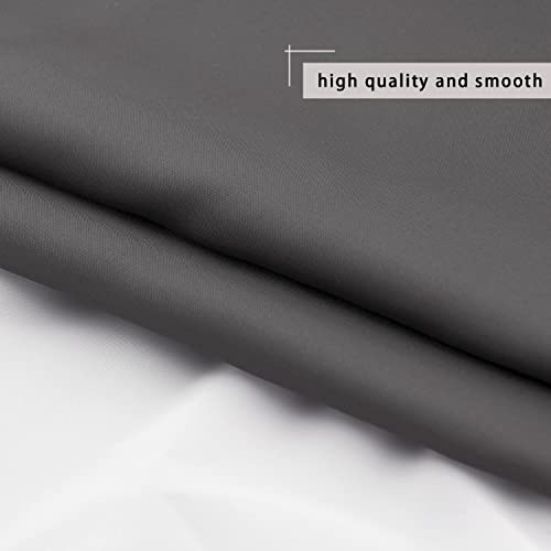 Ufriday Dark Gray Shower Curtain With White Mesh Window, Fabric Bathroom Shower Curtain With Weighted Bottom Hem, 48 X 72 Inch, Waterproof #TOP5