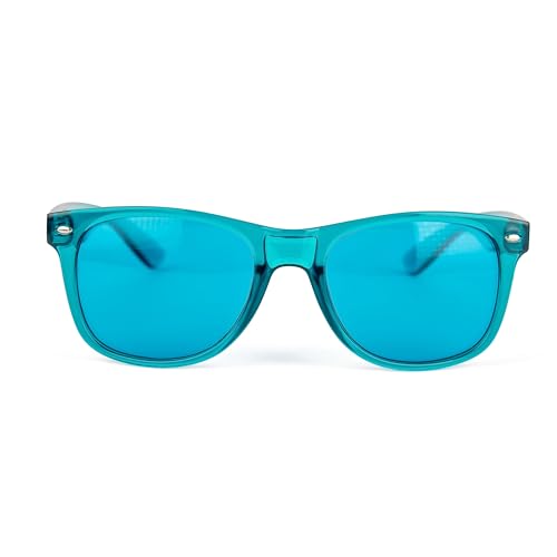 Color Therapy Glasses with Matching Case - Chromotherapy Chakra Therapy Eyewear to Support Mood, Relaxation, Focus & More