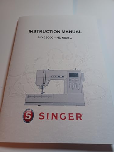 Instruction Manual for Singer HD6800C Sewing Machine (Repr) (Regular Size