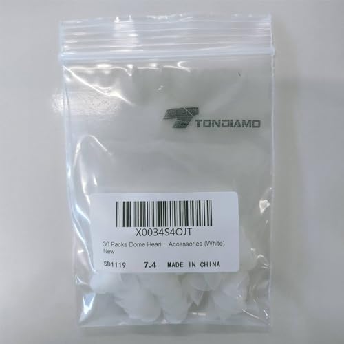 30 Pcs Dome Hearing Aid Silicone Hearing Aid Domes Hearing Aid Power Medium Power Small Close Ear Tips Hearing Direct Large Power for Hearing Resound Accessories(White)
