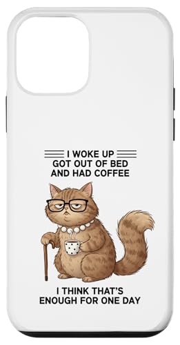 ���X I Woke Up Got Out Of Bed And Had Coffee �f�U�C�� �X�}�z�P�[�X iPhone 12 mini �p
