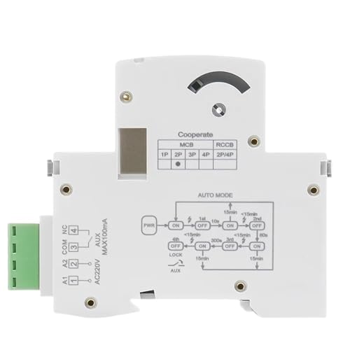 Mini disjoncteur intelligent 16A protection 6KA rail DIN 2P - 3