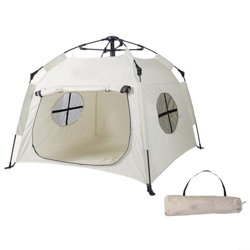 Casa para gatos y perros transpirable con gran espacio interior Helilyco Up caqui 4