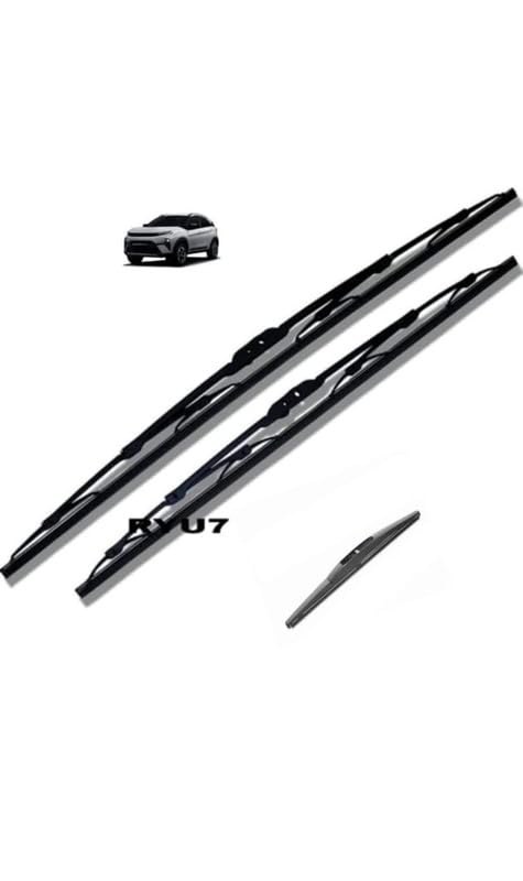 RYU7® Metal Wiper Blades Set Fits: Tata Nexon-Front & Rear wiper blades,Size-24"14"10(Pack of 3)-image-35
