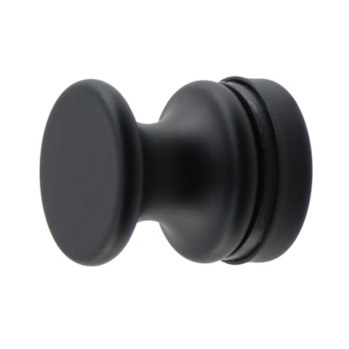 Pastlla Shower Glass Door Handle, Sliding Shower Doors Knob, One Sided Pull Hardware Replacement Parts for Bathroom Glass Doors Brushed Nickel Surface Shower Door Pull Handle (Matte black)