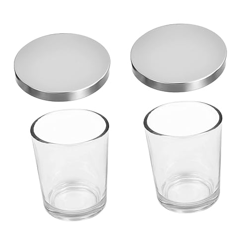 IWOWHERO Glass Candle Jar Set Candle Making Containers Aromatherapy Candle Vessels Empty Candle Cups