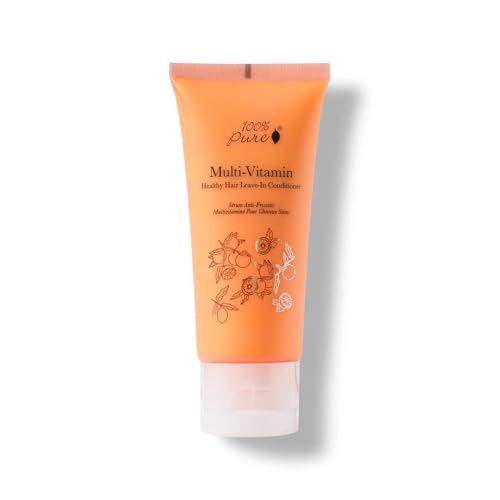 100% Pure �}���`�r�^�~���z�� �w���V�[�w�A ���[�u�C���R���f�B�V���i�[ 2 fl oz / 59 ml Multi-Vitamin Healthy Hair Leave-In Conditioner